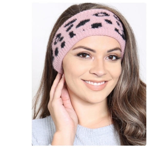 Pink Leopard Headband - Picture 2 of 3